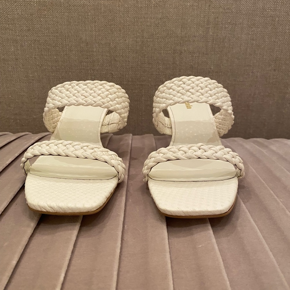 Cult Gaia Kal Woven Leather Mules